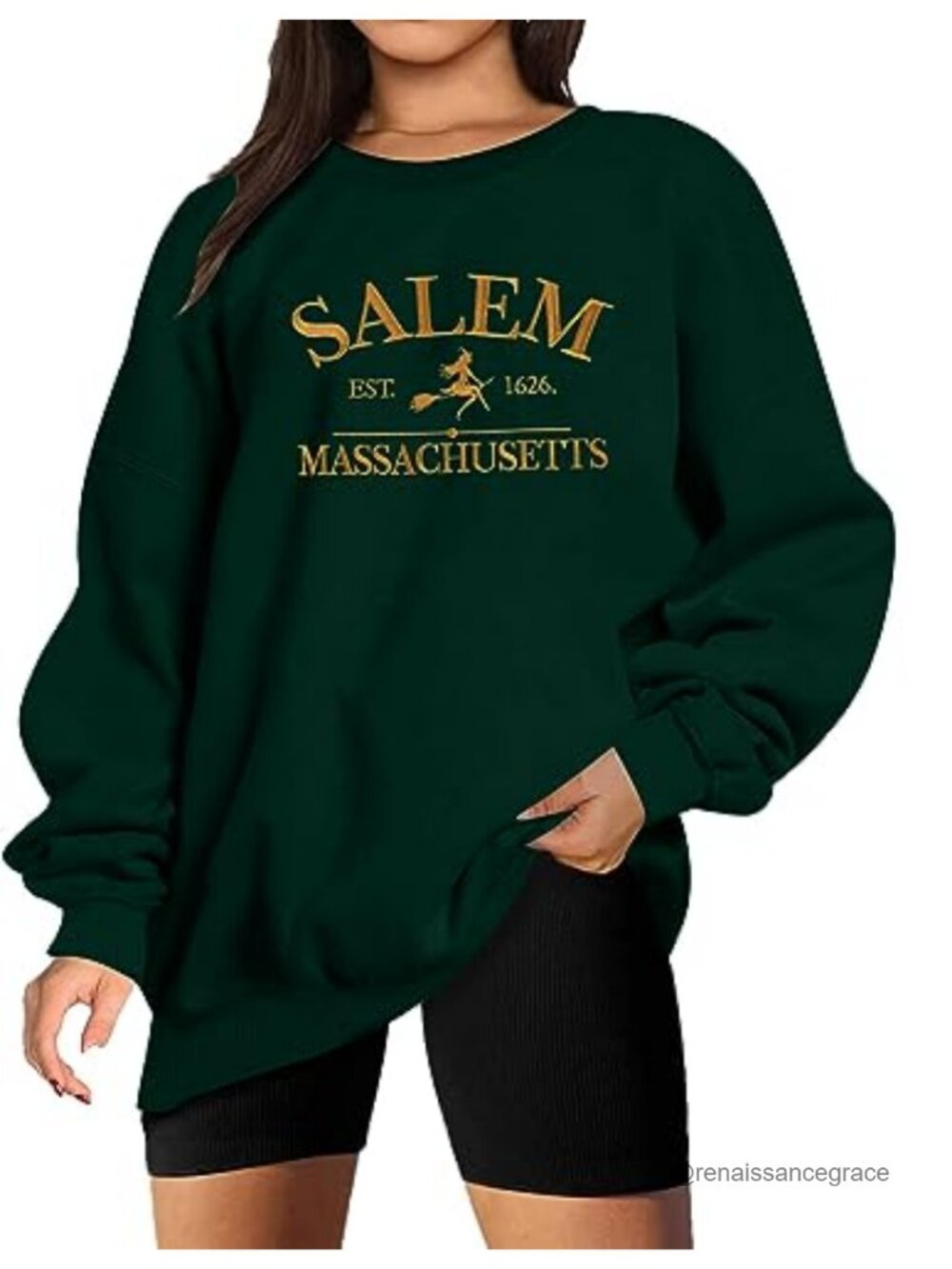 Oversized Halloween Sweatshirt Crew Neck Long Sleeve Pullover